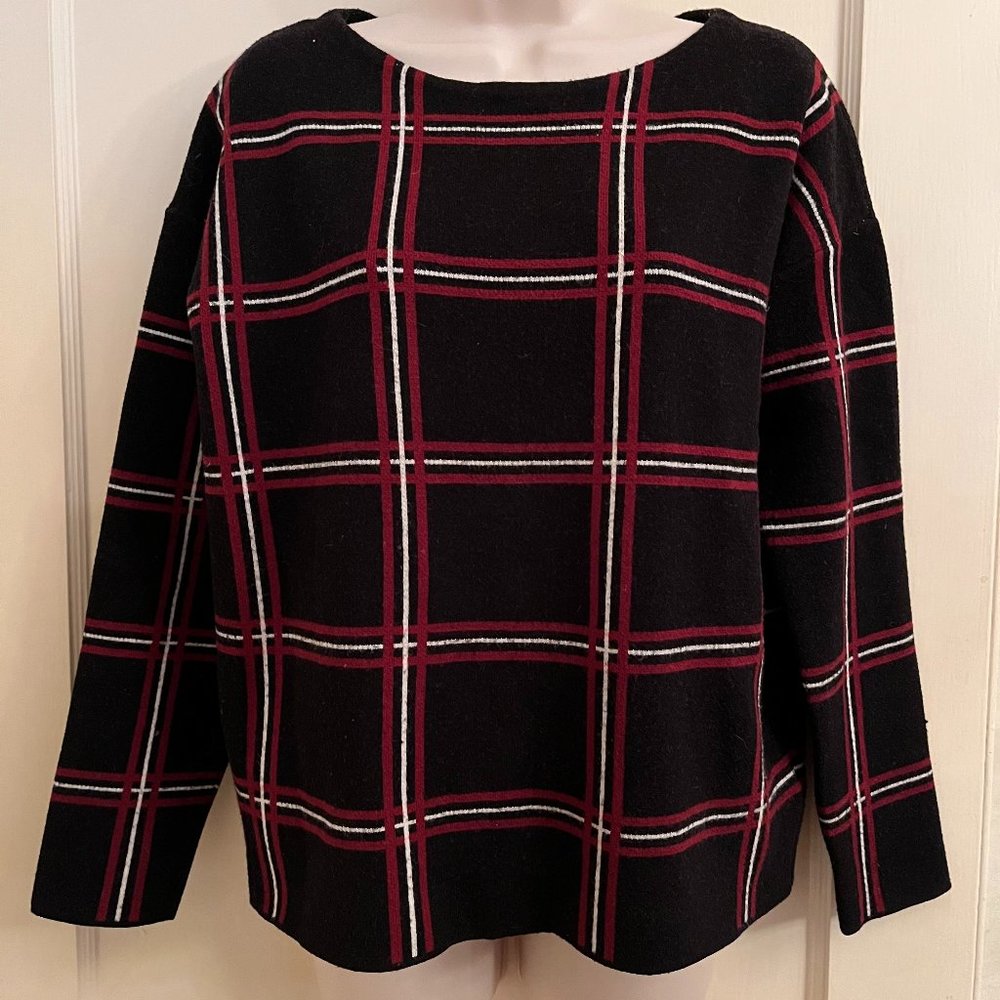 Tahari Plaid Sweater
